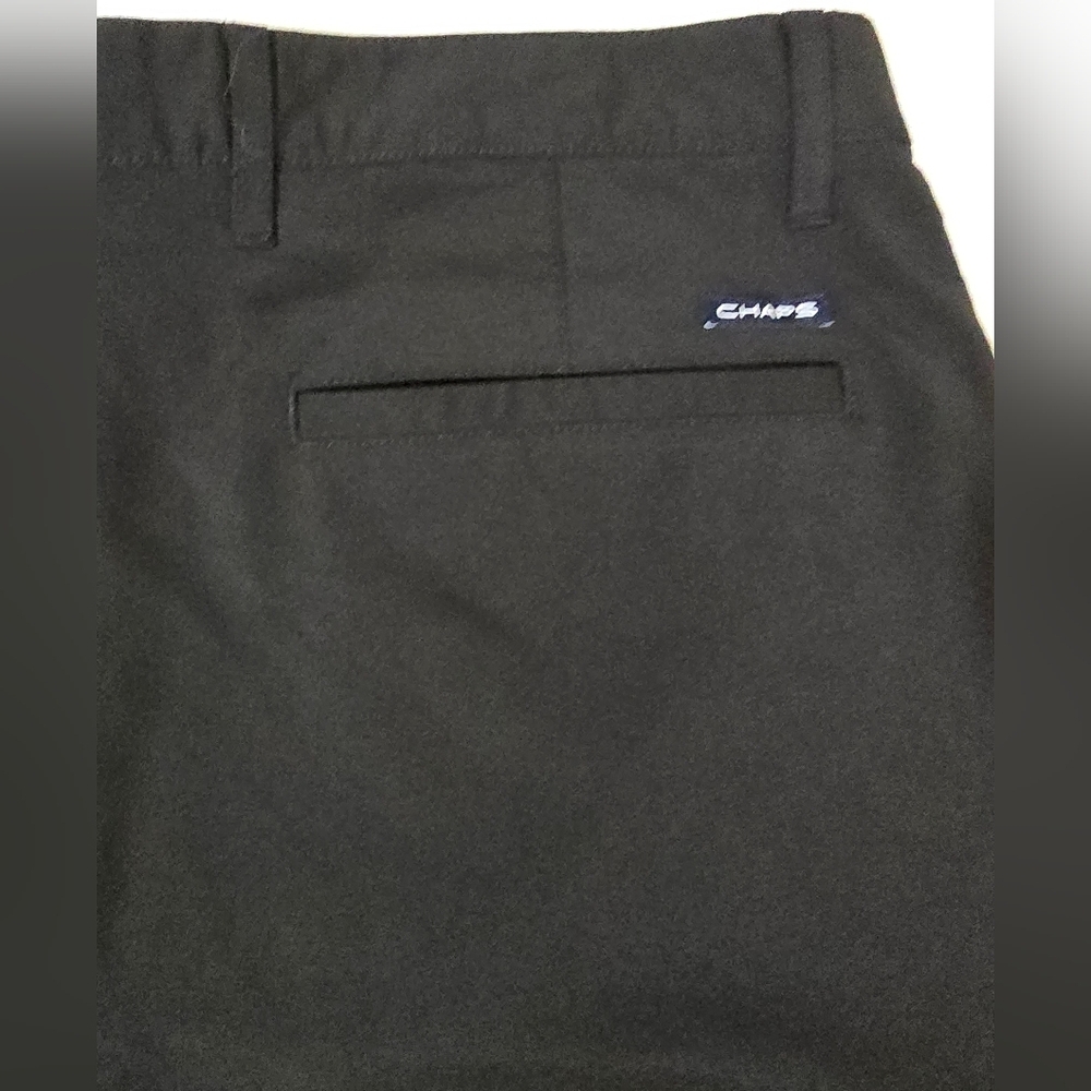 Chaps Mens Golf Shorts - Black Performance Comfort - Picture 8 of 10